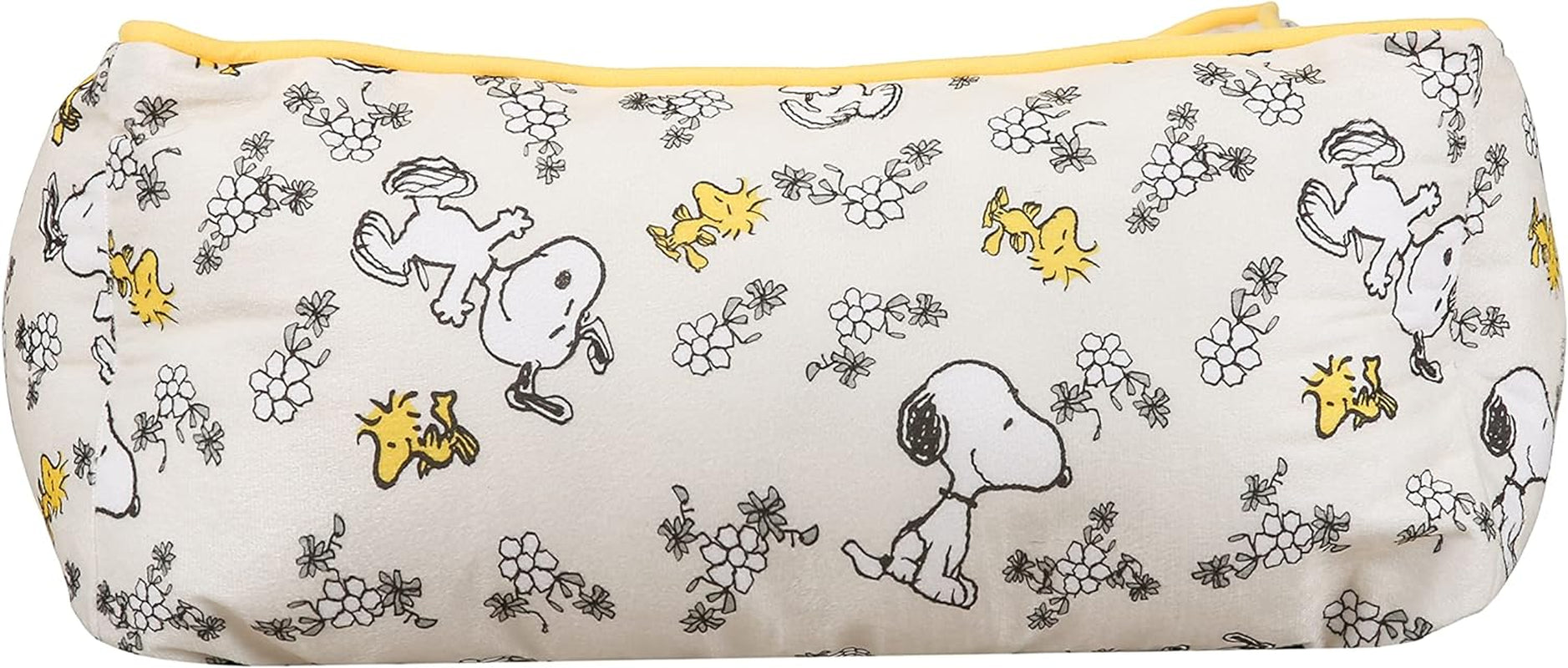 Peanuts for Pets Snoopy & Woodstock Cuddler Dog Bed in Beige | Elevated Dog Bed with Raised Rim | Plush and Comfortable Machine Washable Dog Bed for All Dogs, 24" X 19" X 8"