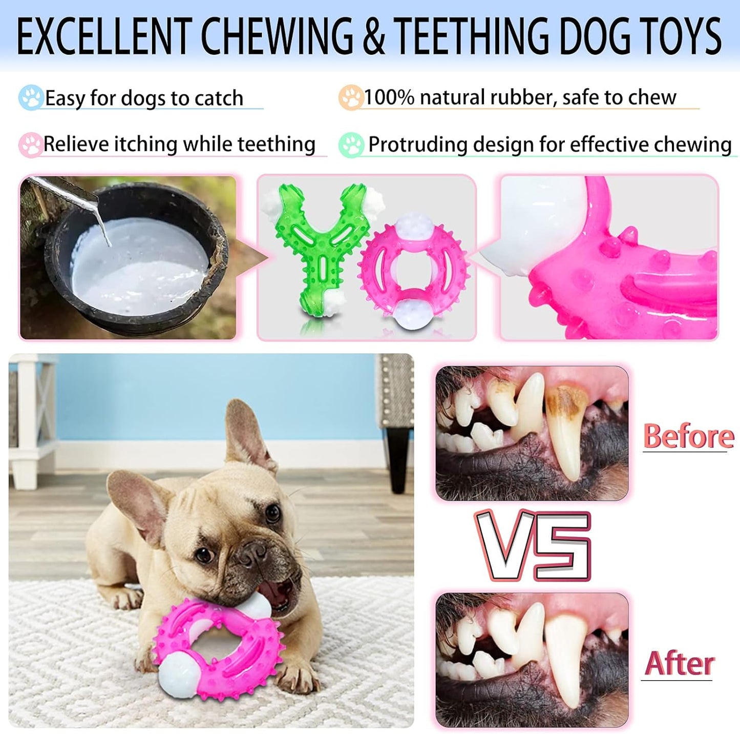 14 Pack Puppy Toys Small Dog Toys for Puppies Small Medium Dogs, Puppy Teething Chew Toys for Tooth Brush, Dog Puppy Chew Toys for Teething, Various Dog Teething Toys Pack with Ropes