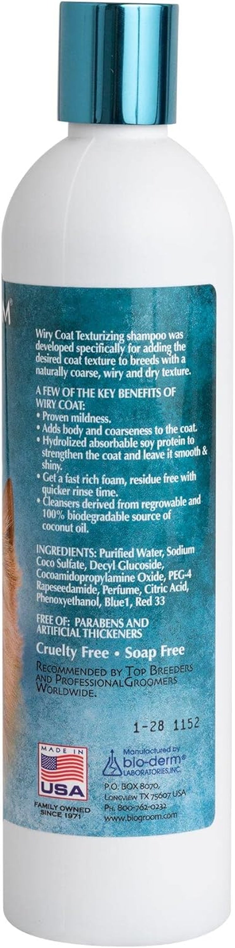 Wiry Coat Dog Shampoo - Tearless, Dog Bathing Supplies, Puppy Wash, Cat & Dog Grooming Supplies, Cruelty-Free, Made in USA, Texturizing Shampoo, Dog Products - 12 Fl Oz 1-Pack