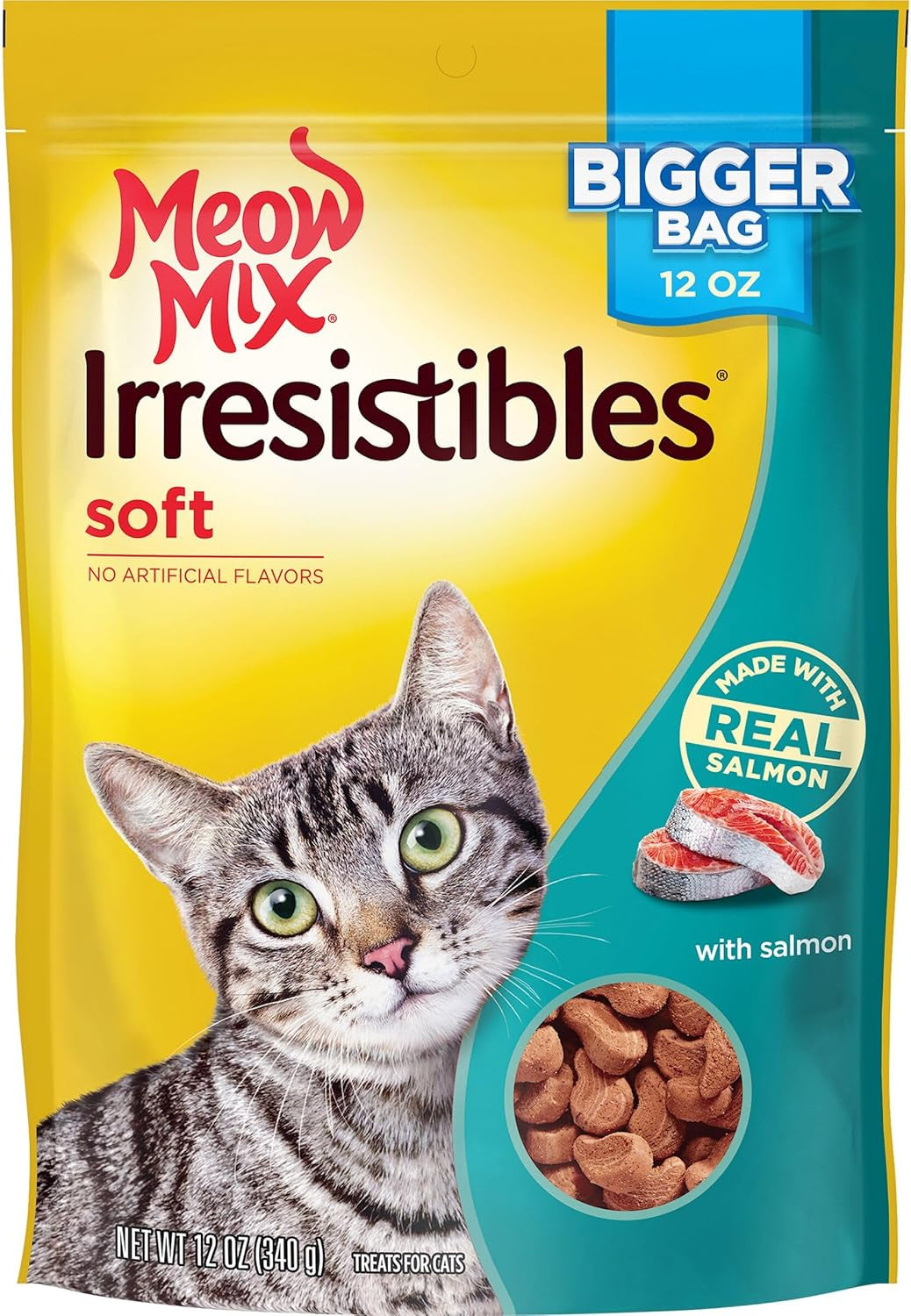 Irresistibles Soft Cat Treats, Salmon, 12 Ounce (Pack of 5)