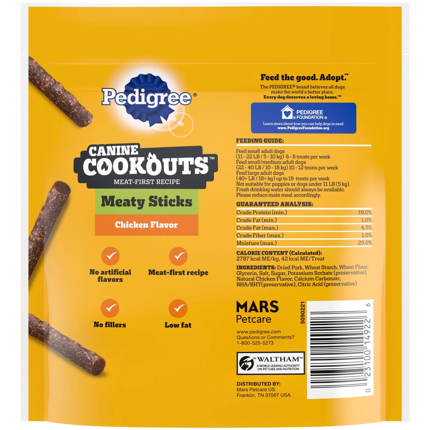 Canine Cookout Soft Dog Treats, Chicken Flavored Meaty Sticks, 5.36 Oz Bag