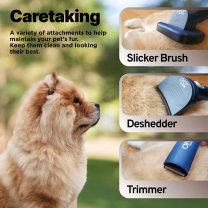 ONE Premium Dog Grooming Kit with Vacuum, Dog Clippers and Dog Brush for Shedding with 5 Grooming and Cleaning Tools