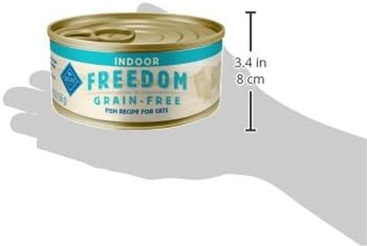 Freedom Grain-Free Adult Wet Cat Food, Complete & Balanced Nutrition for Indoor Cats, Made with Natural Ingredients, Fish Recipe, 5.5-Oz Cans (24 Count)