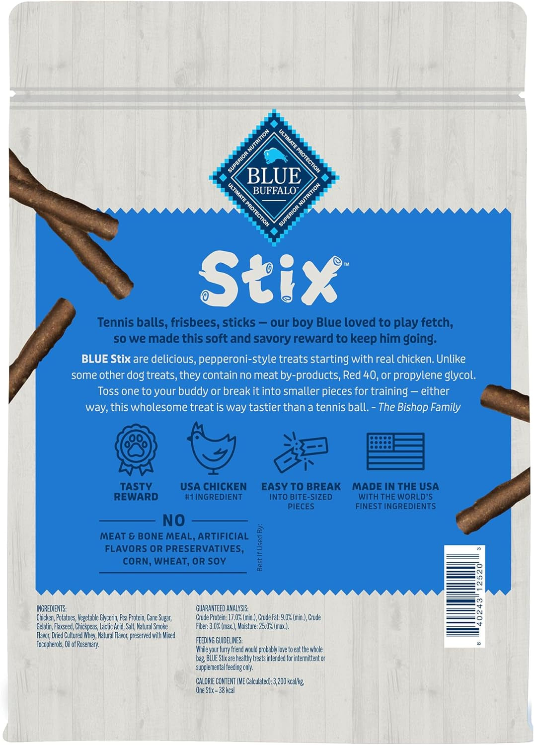 Stix Pepperoni-Style Dog Treats Made with Natural Ingredients, Chicken Recipe, 24-Oz. Bag