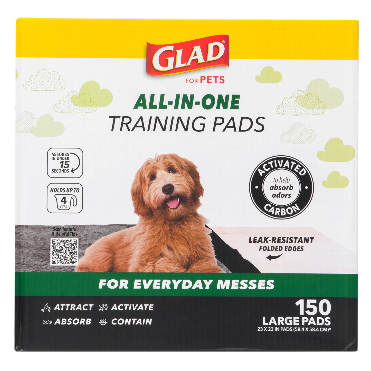 for Pets Activated Carbon Training Pads 23" X 23”, 150-Count